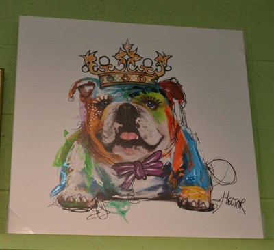 Lot 1034 - Hector (Contemp) King Bulldog, mixed media