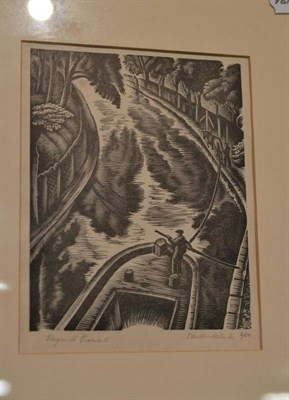 Lot 1043 - Ethelbert White RWS (1891-1972) ''Regents Canal'', signed, inscribed and numbered, woodblock print