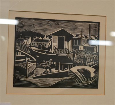Lot 1043 - Ethelbert White RWS (1891-1972) ''Regents Canal'', signed, inscribed and numbered, woodblock print