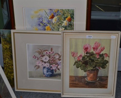 Lot 1064 - A quantity of assorted 20th century watercolours and oils including works by Adeline Jowett; Elaine