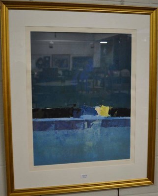 Lot 1073 - Donald Hamilton Fraser (1929-2009), Beachscape reflected light, signed, lithograph