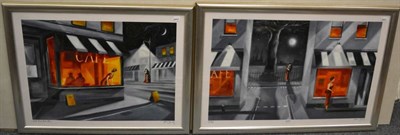 Lot 1083 - Adam Barsby (b.1969) ''If Only'' and ''Same Time, Same Place'', each signed and inscribed, oil...