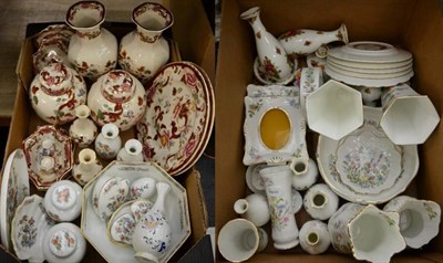 Lot 1098 - A group of Masons, Royal Albert, Aynsley etc including table lamp and shade, decorative ceramics