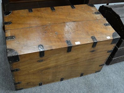 Lot 1122 - An iron bound chest