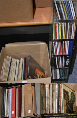 Lot 1139 - Quantity of mainly classical LP's and other records and a quantity of CDs in a glass stand