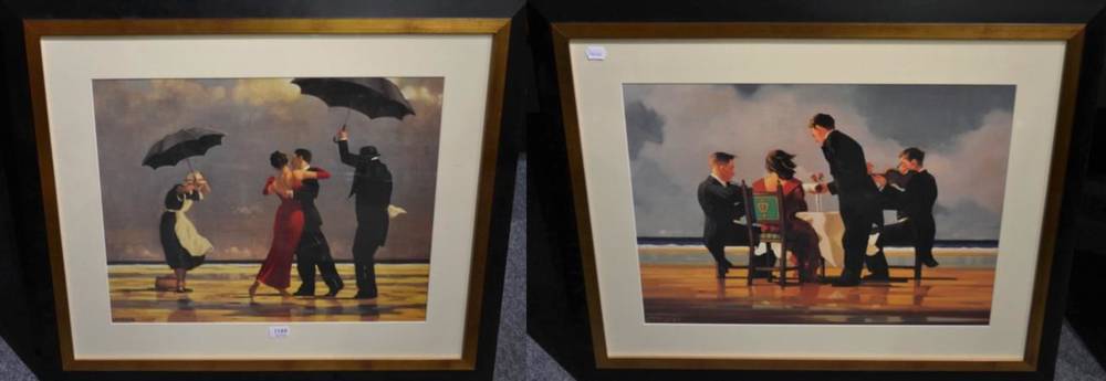 Lot 1144 - After Jack Vettriano, The Waiter, print; together with another (2)
