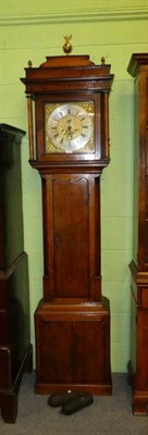 Lot 1179 - An oak eight day longcase clock, the silvered chapter ring bearing a later inscription, John...