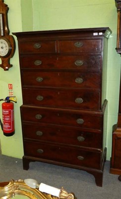 Lot 1180 - A Georgian chest on chest