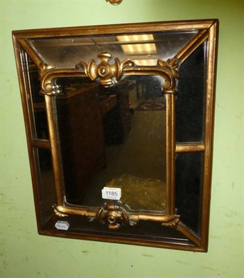 Lot 1185 - A gilt marginal mirror