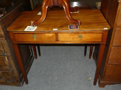 Lot 1208 - A two drawer side table on square tapering supports