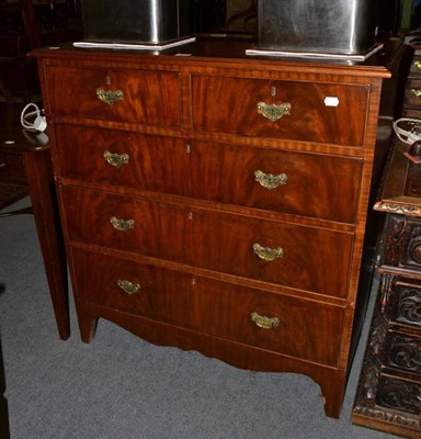 Lot 1218 - A four height straight fronted chest of drawers