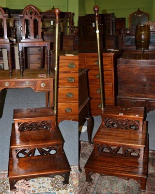 Lot 1253 - A pair of mahogany steps