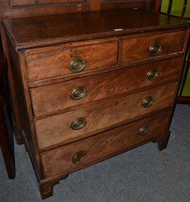 Lot 1279 - George III mahogany four height chest of drawers