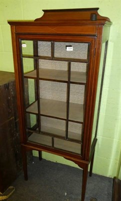 Lot 1294 - A small inlaid mahogany display cabinet