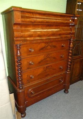 Lot 1301 - A Victorian mahogany Scotch chest