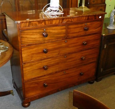 Lot 1308 - A Victorian mahogany four height chest of drawers