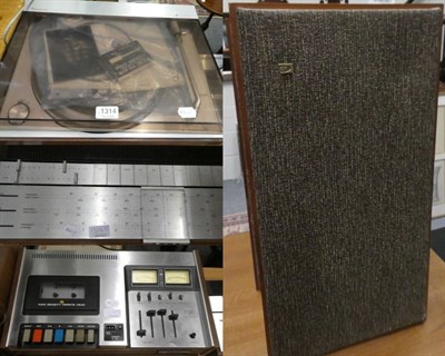 Lot 1314 - Hi-Fi equipment comprising Beogram 3000 record deck, Beomaster 1200 amplifier, Teac A360...