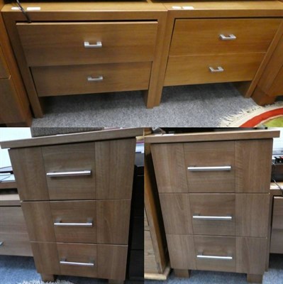 Lot 1315 - Two pairs of modern bedside cabinets