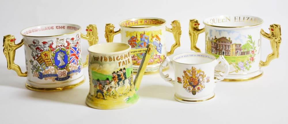 Lot 10 - A Paragon limited edition 1937 twin-handled coronation cup together with two further limited...