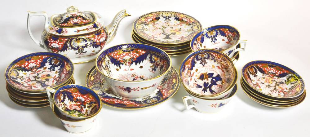 Lot 20 - English porcelain ''Japan'' pattern tea and coffee ware, mainly early 19th century comprising a...