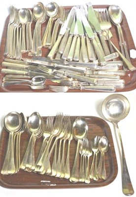 Lot 23 - A part service of Art Deco electroplated flatware by Mappin & Webb; a part service of electroplated