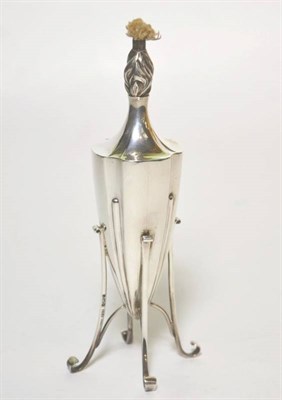 Lot 45 - An Edwardian Art Nouveau silver table lighter, Robert & Bell, Sheffield, 1905