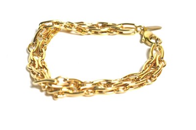 Lot 65 - A 9 carat gold fancy link bracelet