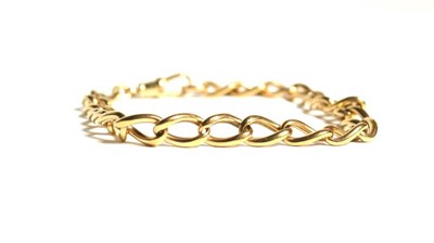 Lot 90 - A curb link bracelet, each link stamped 9.375