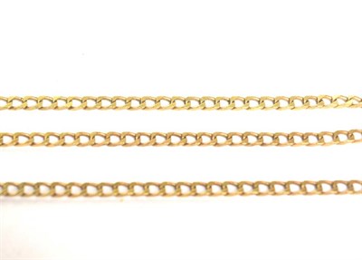 Lot 100 - A curb chain, stamped '750'