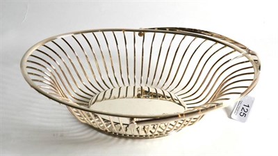 Lot 125 - A swing handled silver bread basket, C J Vander, Sheffield 2001, 30cm wide, 21.4ozt