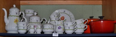 Lot 175 - Two Le Creuset casserole dishes with lids, and a quantity of Heinrich floral porcelain tablewares