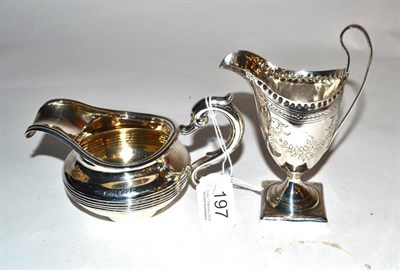 Lot 197 - An early Victorian silver cream jug, Joseph & Albert Savory, London 1842, squat circular with...