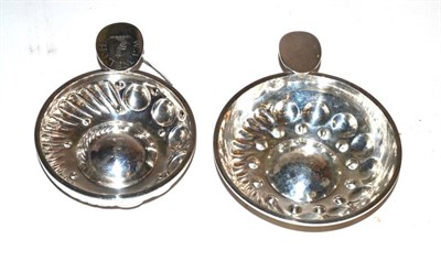 Lot 211 - A French silver wine taster, maker's mark PL, circa 1900, the bowl and thumb piece crested, the...
