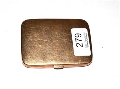 Lot 279 - A 9 carat gold cigarette case