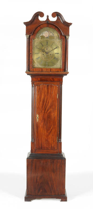 Lot 1402 - A Mahogany Eight Day Longcase Clock, signed Obadiah Brandreth, Middlewich, circa 1790, the case...