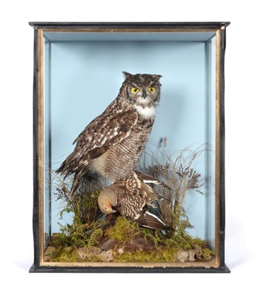 Lot 78 - Taxidermy: African Spotted Eagle-Owl (Bubo africanus), circa late 20th century, by H.R.Bennetts...