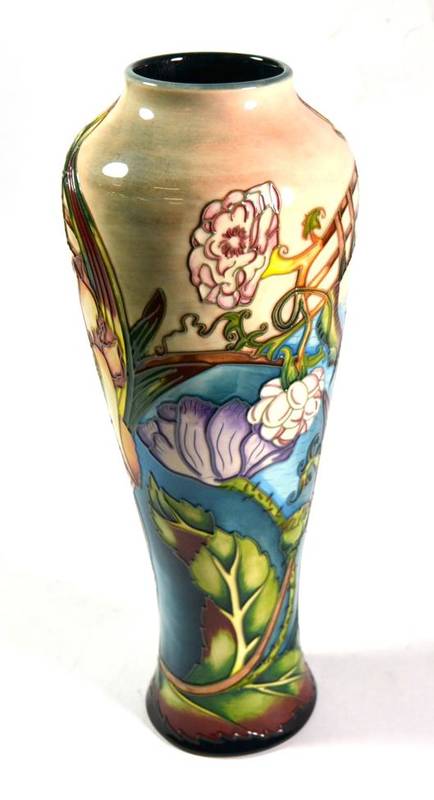 Lot 2 - A modern Moorcroft pottery River of Dreams pattern vase by Sarah Cowan, limited edition...