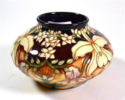 Lot 5 - A modern Moorcroft pottery Queen's Bouquet pattern vase, limited edition 16/50 for the...