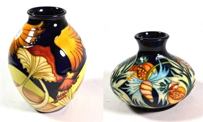 Lot 12 - A modern Moorcroft pottery Parasol Dance pattern vase by Kerry Goodwin, 21cm high (second);...