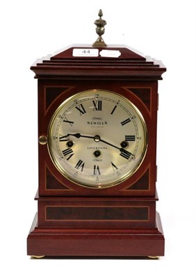 Lot 44 - A modern chiming mantel clock retailed by Sewills, Liverpool
