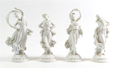 Lot 150 - Four early Capodimonte white glazed figures