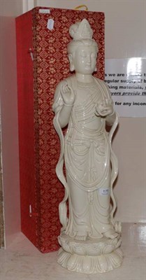Lot 175 - A modern Chinese Blanc de Chine figure of Guan Yin, 71cm high