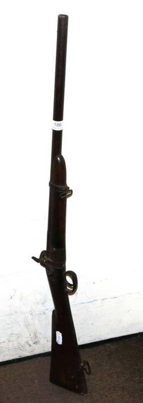 Lot 186 - A rimfire shotgun with old English stock