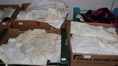 Lot 1019 - Assorted late 19th century baby cotton and wool undergarments, ladies night shirts,...
