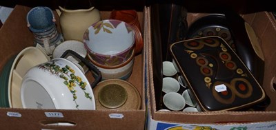 Lot 1177 - A quantity of ceramics comprising: Denby stoneware coffee/tea and dinner wares and other...