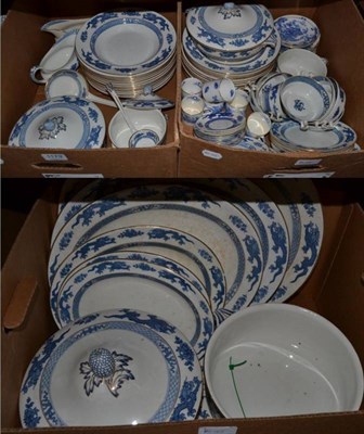 Lot 1179 - Three boxes of Booths and other Dragon pattern blue and white dinnerwares
