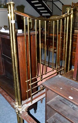 Lot 1224 - A pair of brass framed single bedsteads