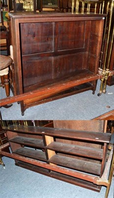 Lot 1225 - A mahogany open bookcase and a low open bookcase