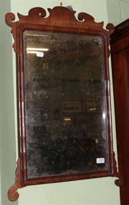 Lot 1263 - A George III fretwork mirror together with trumeau mirror of a similar date