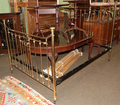 Lot 1277 - A Victorian brass double bedstead